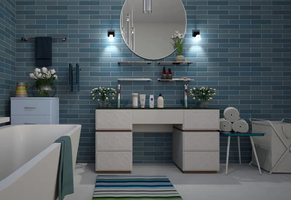 Najlepsze kolory do małej łazienki bez okna - optyczne triki